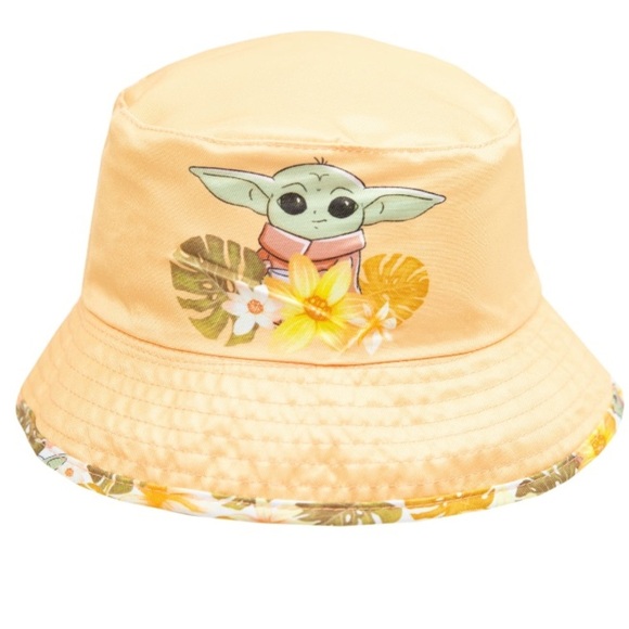 Star Wars Brand Yoda Toddler Boys Reversible Orange Bucket Style Swim Hat - Picture 3 of 3